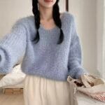 Soft Fuzzy Vneck Knit - Image 28