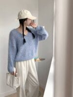 Soft Fuzzy Vneck Knit - Image 30