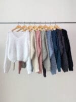 Soft Fuzzy Vneck Knit - Image 36