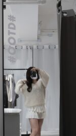 Soft Fuzzy Vneck Knit - Image 17