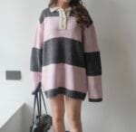 COMEBACK!! Candy Stripe Knit Polo