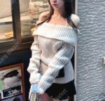 Ribbed Off Shoulder Knit - Image 25
