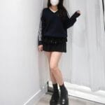 Side Stripes Vneck Sweater