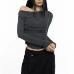 Basic Ruffle Drape Top