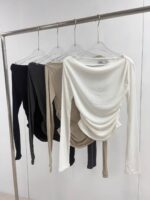 Basic Ruffle Drape Top - Image 2