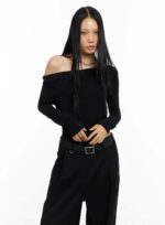 Basic Ruffle Drape Top - Image 4