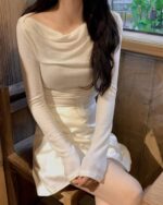 Basic Ruffle Drape Top - Image 6