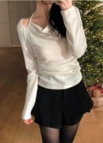 Fleeced Shirring Halter Knit - Image 5