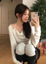 Fleeced Shirring Halter Knit - Image 10