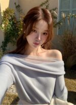 Gentle Mesh Offshoulder Knit - Image 18