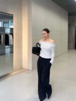 Gentle Mesh Offshoulder Knit - Image 22