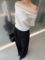 Gentle Mesh Offshoulder Knit - Image 25