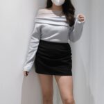 Gentle Mesh Offshoulder Knit - Image 5