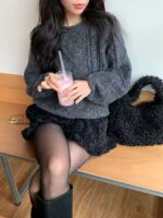 Textured Cable Knit Top - Image 8