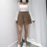 Corduroy A cut Shorts - Image 9