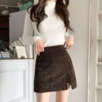 Corduroy Wrapped Split Skort - Image 7