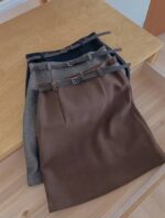 Belted Wool Midi Skirt - Image 4