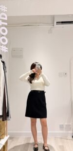 Belted Wool Midi Skirt - Image 13