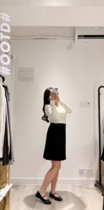 Belted Wool Midi Skirt - Image 14