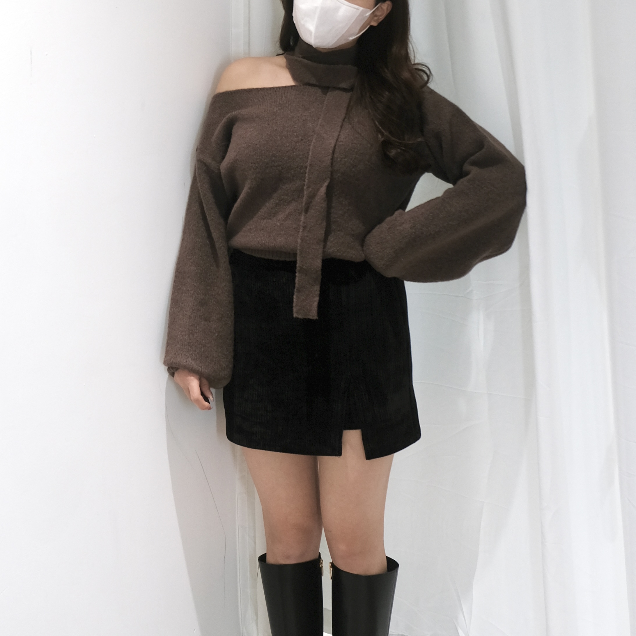 26JANOTR002_01 Choker 2-way Knit - Image 1