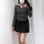 V-neck Polo Crop Tee - Image 7