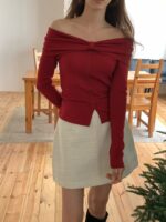 Off-shoulder Ribbon Top - Image 10