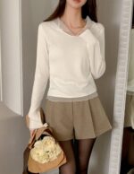 Patched Lace Polo Top - Image 2