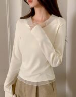 Patched Lace Polo Top - Image 8