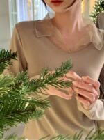 Patched Lace Polo Top - Image 11