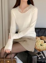 Patched Lace Polo Top - Image 17