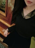 Patched Lace Polo Top - Image 18