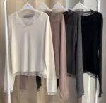 Patched Lace Polo Top - Image 19