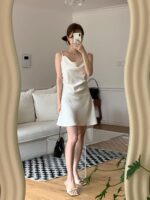 Ruffle Satin Dress - Image 2