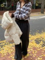 Wool V-Knit Cardigan - Image 11