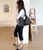 Grained Sleek Traingular Bag - Image 5