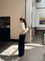 OUNCE Non-Fade Wide Denim Pants - Image 4