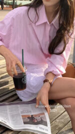 COMEBACK!! Shimmering Stripes Shirt - Image 6