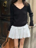 Classic Ribbed Vneck Knit - Image 10