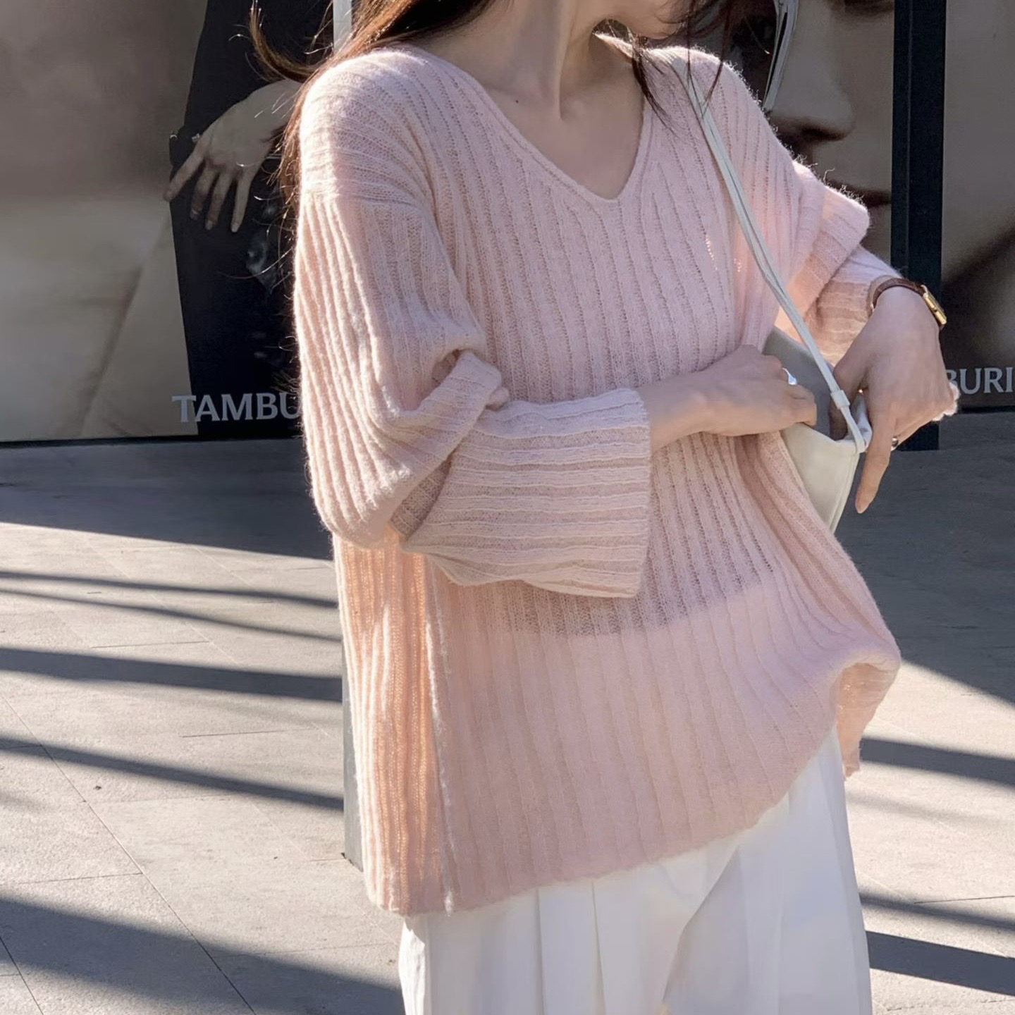 26FEBTOP008_01 Loose Ribbed Knit Top - Image 1