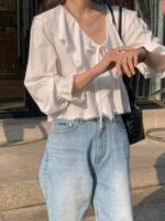 Flowery Collar Blouse - Image 4