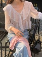 Flowery Collar Blouse - Image 5