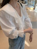 Flowery Collar Blouse - Image 13