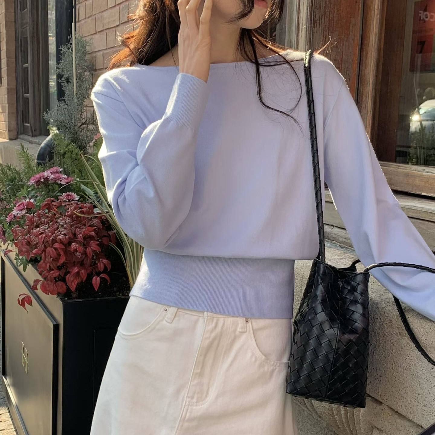 26FEBTOP012_01 Boat Neck Crop Top - Image 1