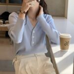 Buttons Ribbed VKnit