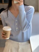 Buttons Ribbed VKnit - Image 3