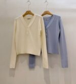 Buttons Ribbed VKnit - Image 13