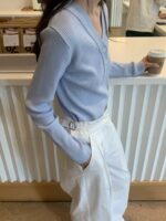 Buttons Ribbed VKnit - Image 14