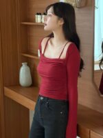 Shirred Layered Tees - Image 8