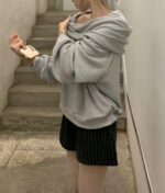 Hooded Offshoulder Top - Image 2