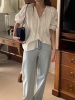 OUNCE Kid Pintuck Blouse - Image 5